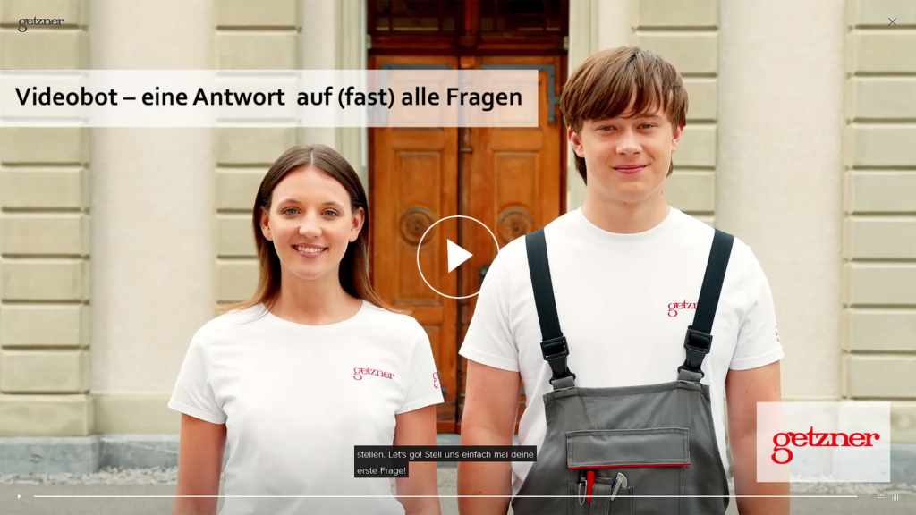 Lehrlinge in einem Video des Lehrbetriebs Getzner Textil.