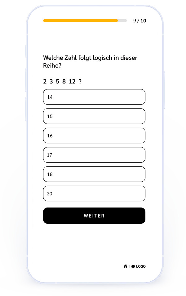 Testfrage der Kategorie LogikCheck im LehrberufsCheck.